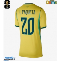Brasil Lucas Paqueta #20 Hjemmedrakt Dame VM 2026 Kortermet